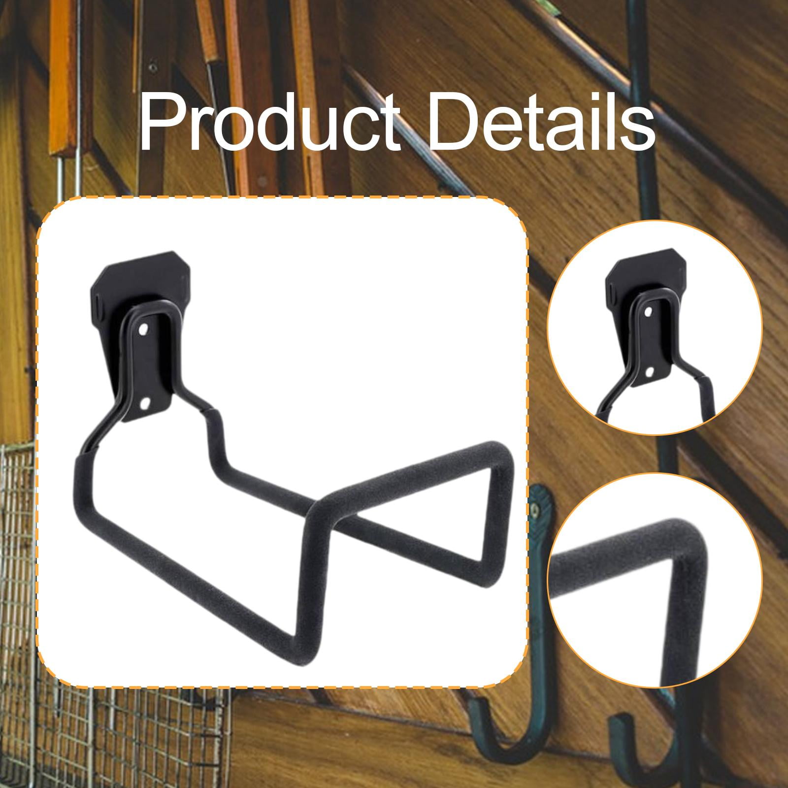 Miulika Garden Hose Holder Metal Hanger Sturdy Carbon Steel Organiser Wall Mount Hose Reel Garage Hook for Garden Garage Outdoor Yard