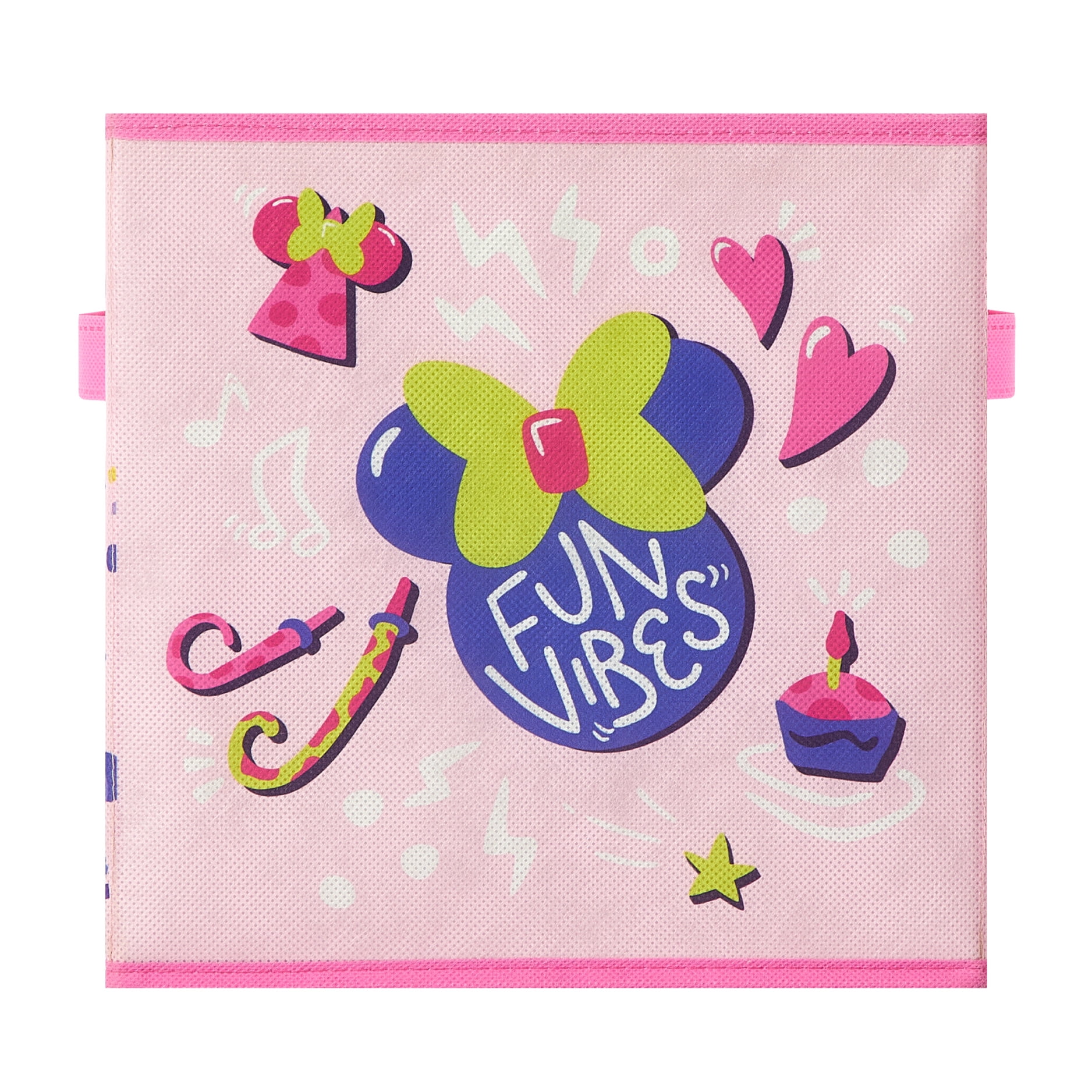 Disney Minnie Mouse Kids' 4-Pack Printed Toy Storage Cubes, 10" x 10"
