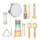 thumbnail image 1 of Juego de instrumentos musicales para bebés, instrumentos de percusión de madera, juguete interactivo 8 piezas, 1 of 9