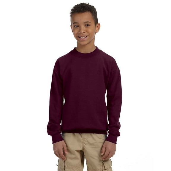 Gildan Heavy Blend Youth Crewneck Sweatshirt , G180B , Maroon , X-Large