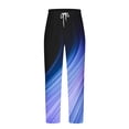 thumbnail image 5 of Mefallenssiah Men Summer Casual Fashion Gradient Printing Elastic Waist Straight Trousers, 5 of 5