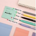 thumbnail image 4 of Aesthetic Book Annotation Kit Aesthetic Highlighters and Gel Pens Transparent Sticky Notes Transparent Sticky Tabs for Books No Bleed Highlighters for Bible Pages No Bleed, 4 of 6