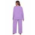 thumbnail image 7 of Cueply Women's Plus Size Pajama Set Long Sleeve Pjs Long Pants Sleepwear Two Piece Loungewear with Pockets, 7 of 7