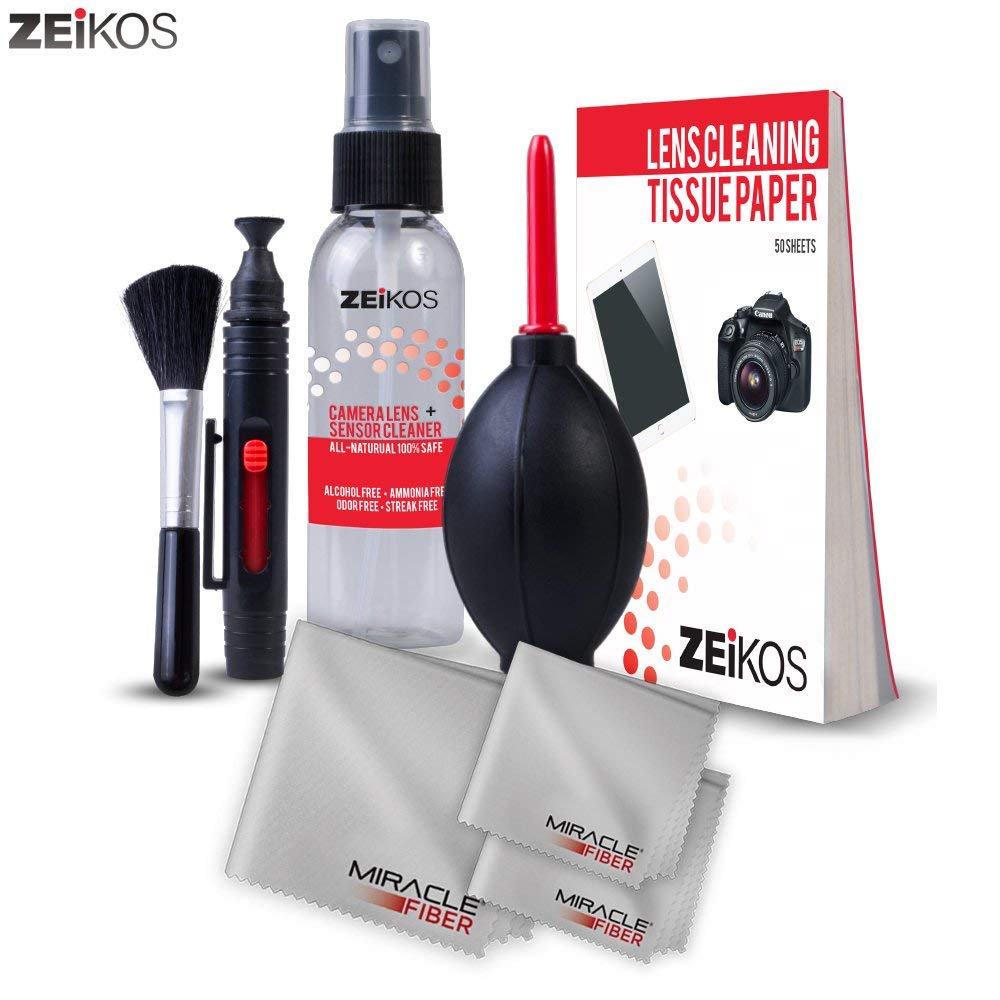 Zeikos Professional Camera Cleaning Kit, Includes Air Blower, Double
