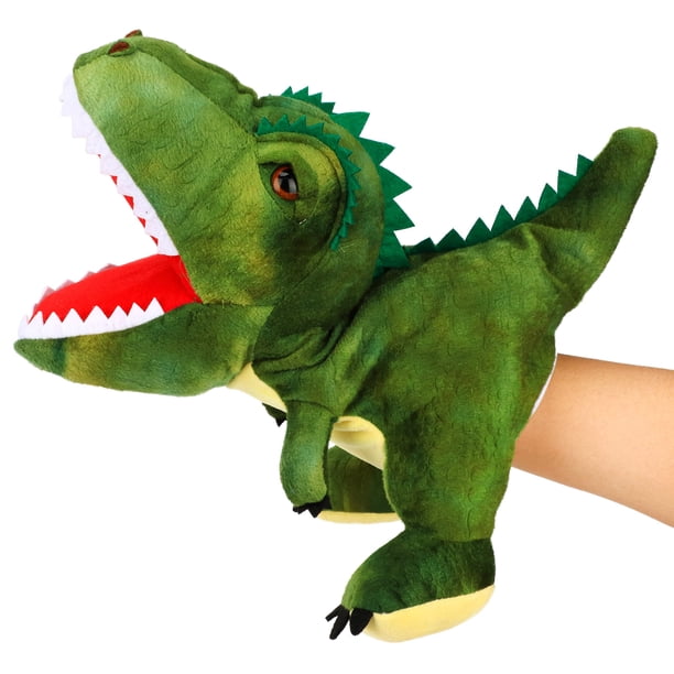 Marioneta de peluche Easfan, dinosaurio T-Rex, para niños, 28 cm