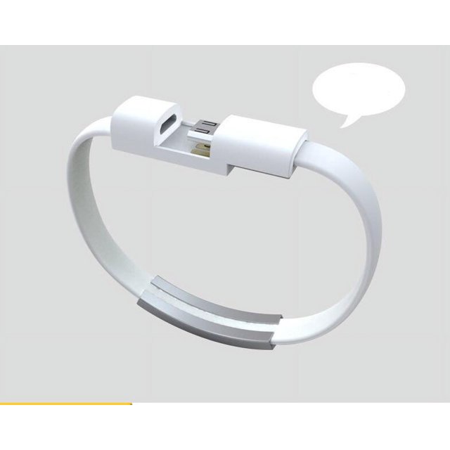 21cm Creative Portable Bracelet for iPhone Data Cable iOS Android Type-c Bracelet Mobile Phone Charging line Emergency Power Cord for Apple green 2pcs