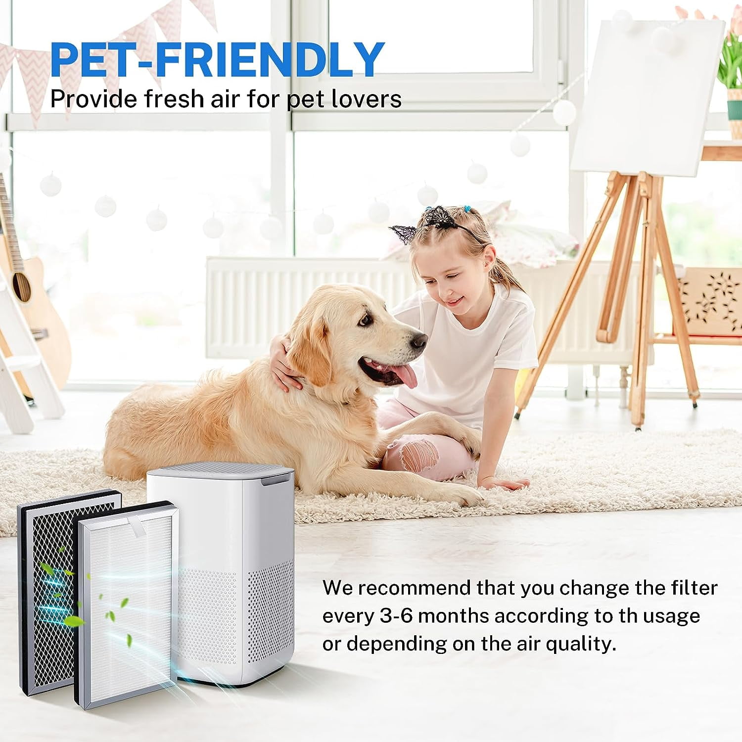Brightify 4 Packs Replacements for Medify MA 15 Filter, True HEPA Air Filters for Medify Air Purifier, 3 in 1 Integration Pre-filter, H13 HEPA, Activated Carbon Replacement for MA-15 Air Filters
