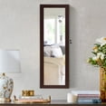 thumbnail image 3 of Lockable Mirror Jewelry Cabinet Armoire Organizer Wall Door Mounted w/LED Lights For Daily Life, 3 of 12