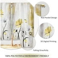 thumbnail image 4 of Rustic Farmhouse Yellow Daisy Kitchen Curtains Watercolor Floral Flower Small Short Cafe Window Curtains Butterfly Country Bathroom Drapes Treatment Tier Curtains 2 Panels (27.5x36 Inch), 4 of 6
