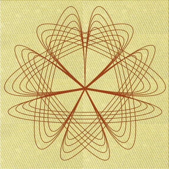 Ahgly Company Indoor Square Patterned Sun Yellow Area Rugs, 8' Square