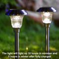 thumbnail image 4 of BEAU JARDIN 4 Pack Solar Lights Pathway Outdoor Waterproof Supper Bright Up to 12 Hrs Glass Stainless Steel Metal Auto On/Off Solar Powered Landscape LED Lighting for Garden Yard Walkway Stakes, 4 of 7