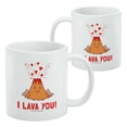 thumbnail image 2 of I Lava You Love Volcano Funny Humor White Mug, 2 of 4