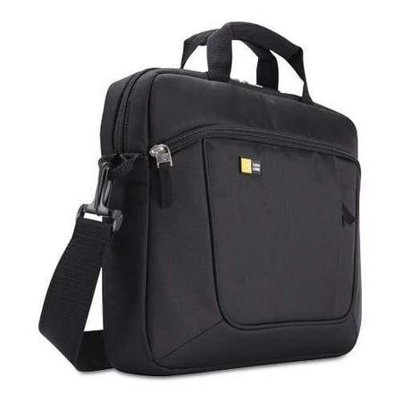 Case Logic Laptop Slim Case - Fits Most 14.1" Laptops and Apple iPad, Protective Pockets, Shoulder Strap, Padded Handle