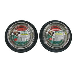 2pc 8oz Stainless Steel Non-Slip Rubber Bottom Small Dog Pet Food Water Bowl Set 2pc 8oz Stainless Steel Non-Slip Rubber Bottom Small Dog Pet Food Water Bowl Set