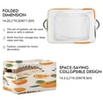 thumbnail image 3 of Hedgehogs Oranges Leaves Square Storage Bins with Handles Collapsible Containing Box 1 Pack, 3 of 9