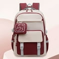 thumbnail image 2 of gcong Lightweight Ergonomic School Bookbag For Teens With Comfortable Shoulder Straps Everyday Use Red, 2 of 3