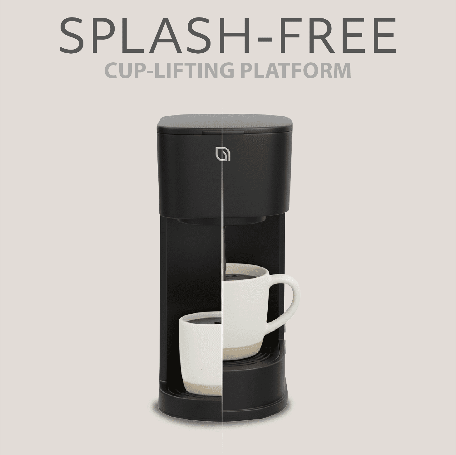 Willow Kitchen Single Serve Coffee Maker Machine for Pods & Grounds with K Cup, Self Cleaning & Small Portable Coffee Maker, Black