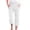 A-White992, variant on XIAONU Button Accent Capri Pants for Women Solid Pockets Casual Wear Capris