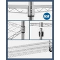 thumbnail image 3 of BestOffice18x48x78 6-Shelf Adjustable Heavy Duty Storage Shelves with wheels,6000 lbs (Chrome), 3 of 7