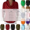 thumbnail image 3 of Liweisiy Women's Cowl Neck Knit Shirts Pullover Long Sleeve Ribbed Knit Soft Sweater Tops Casual Loose Fit Blouse Beige XL, 3 of 7