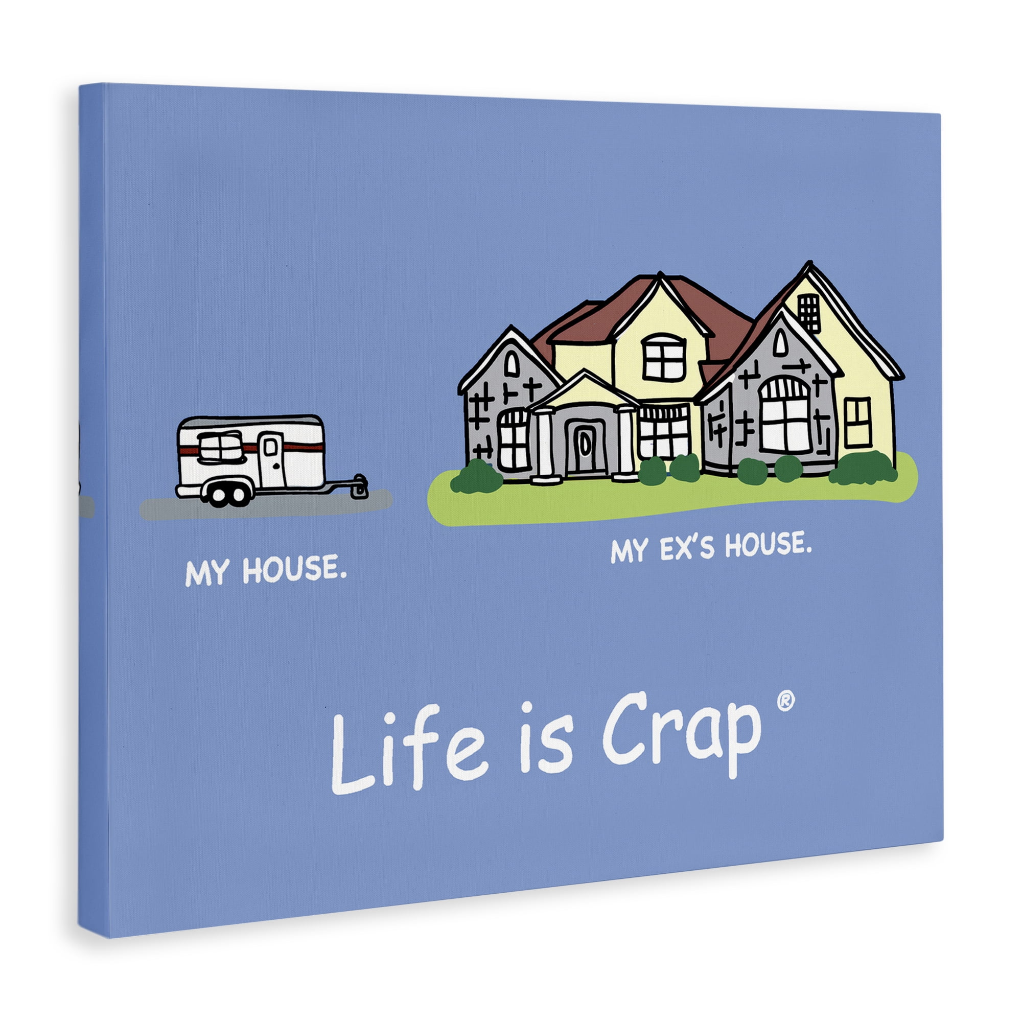 Stupell Industries Funny My House Novelty & Humor Painting Wrapped Canvas Art Print Wall Art, 48 x 36