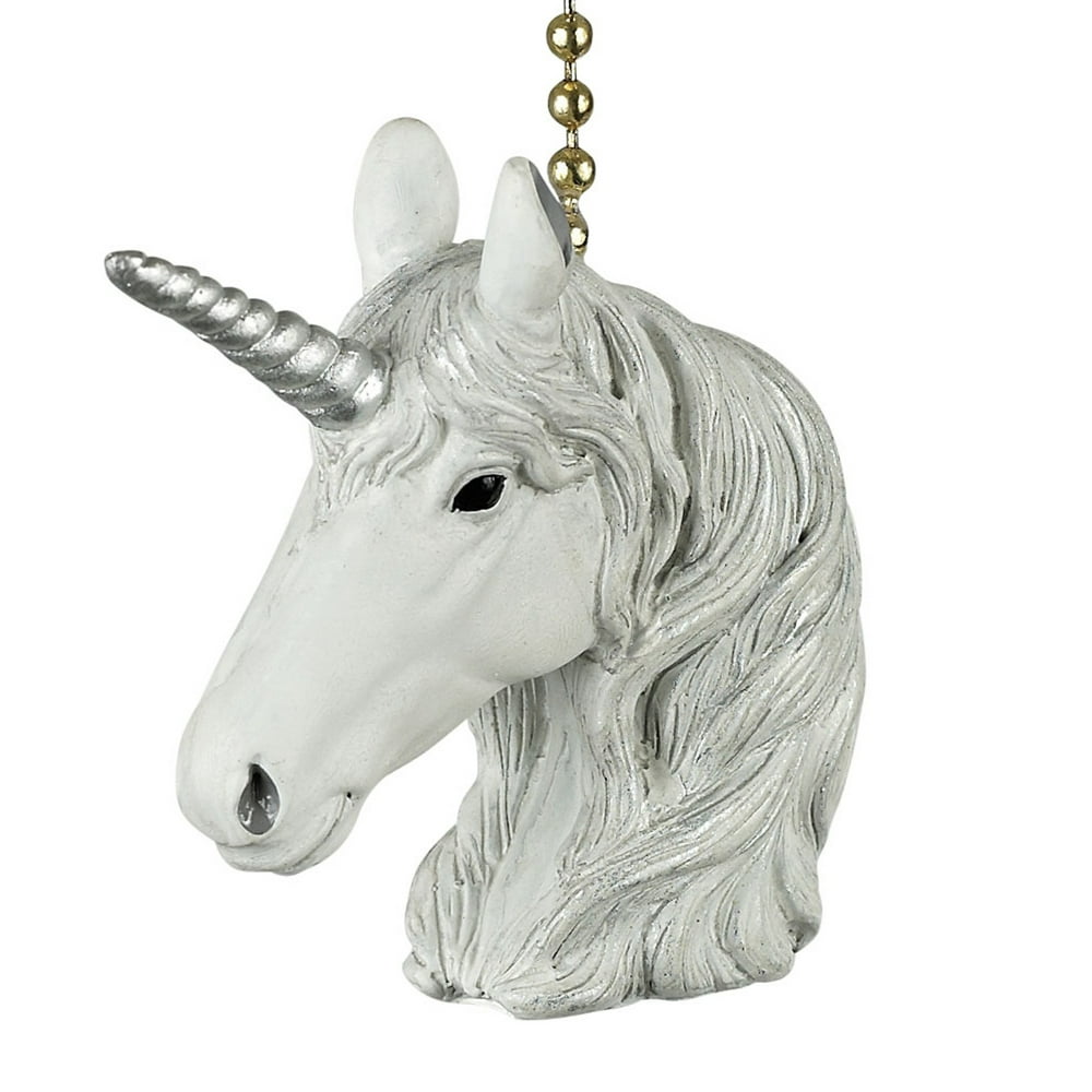 Clementine Design Mystical White Unicorn Decorative Ceiling Fan Light