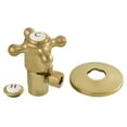 thumbnail image 4 of Kingston Brass CD43300BXK 1/2" FIP x 3/8" O.D. Anti-Seize Deluxe Quarter-Turn Ceramic Hardisc Cartridge Angle Stop with Flange, Matte Black, 4 of 6