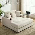 thumbnail image 2 of Noble House 55" Oversized Chaise Lounger Modern Style Sofa Couch,Cream, 2 of 10