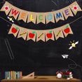 thumbnail image 3 of Banner de arpillera para la temporada de regreso a clases, pancarta de arpillera para la temporada de apertura, decoración para fiestas, suministros de decoración, 3 of 4