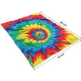thumbnail image 4 of Colorful Rainbow Tie Dye Spiral Pattern Blanket,Comfortable Soft Lamb Wool Throw Blanket,All Season,Warm Lightweight Blankets for Sofa Bed Couch Living Room Chair,60"x80", 4 of 4