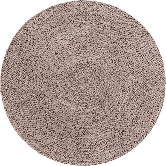 Jaipur Art And Craft Reversible Floor Carpet Round Natural Jute Area Rug Hand Braided for Home Décor (2x2 Sq Ft)