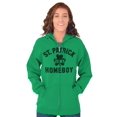 thumbnail image 4 of Funny Irish St. Patrick is My Homeboy Zip Up Hoodie Men's Women's Brisco Brands S, 4 of 6