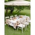 thumbnail image 3 of Outdoor Tablecloth with Umbrella Hole and Zipper, Brown Eucalyptus Leaves Rectangle Table Cloth 54x80 Inch Waterproof Tablecloth, Spring Summer Botanical Picnic Table Cover for Patio Camping, 3 of 7