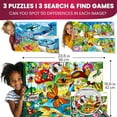 thumbnail image 3 of Quokka Children Learning Puzzle - 100 Pieces Floor Jigsaw for Kids Ages 3-10 - Dino, Forest, Ocean Animals, 3 of 6