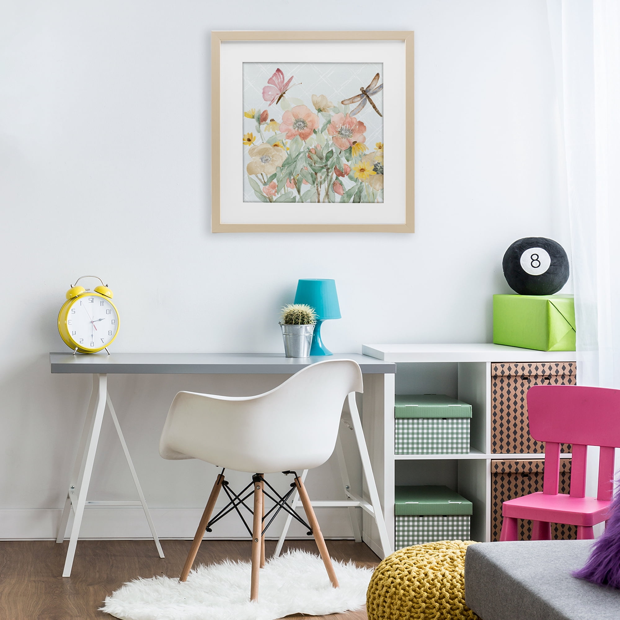 Stupell Industries Garden Joy with Insects Birch Framed Print Under Glass, design by Lanie Loreth