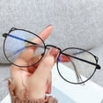 thumbnail image 1 of YAOBAMM Computer Eyeglasses Reading Glasses Ears Round Metal Frame Anti eyestrain Blue Light Reading Eyewear for Students, 1 of 6