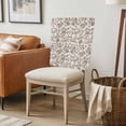 thumbnail image 6 of Farmhouse Brown Chair Back Covers, Removable Chair Covers for Dining Chairs Set of 8, Washable Chairs Slipcovers Back Seat Protector for Wedding Party 19"x20", 6 of 9