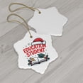 thumbnail image 4 of Education Student Ornament, Christmas Ornament 2025, Personalized Gift for Education Student Class Ceramic Snowflake Ornament Keepsake for Him or Her 211or18, 4 of 5