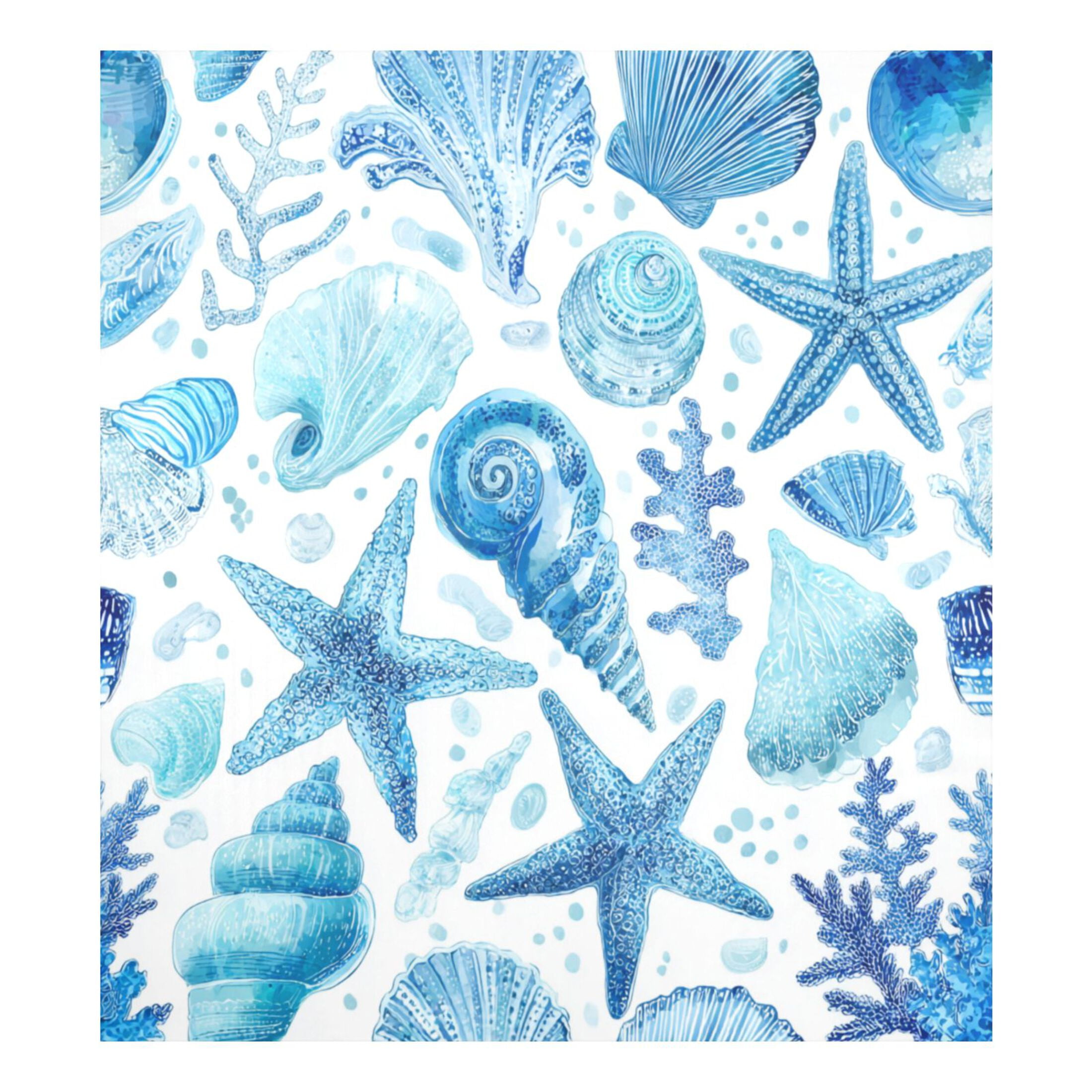Dishwasher Magnetic Refrigerator Magnet Cover Sticker Home Decorative 23"x26" Ocean-inspired Sea Creatures Pattern