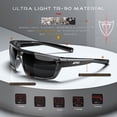 thumbnail image 3 of Gafas de sol ATTCL Polarized Wrap 5001 para Hombre - Negro, 3 of 7