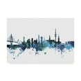 thumbnail image 1 of Trademark Fine Art 'Hamburg Germany Blue Teal Skyline' Canvas Art by Michael Tompsett, 1 of 3