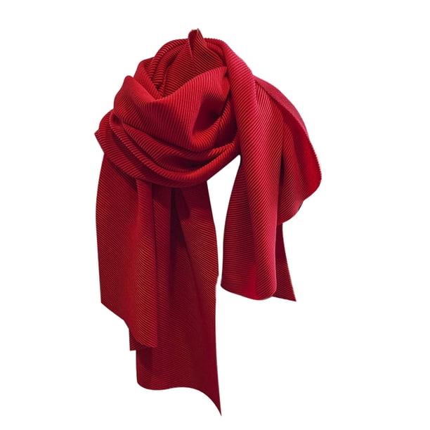 Sonducket Bufanda cálida y acogedora de color sólido para mujer, combinación universal suave y cómoda Accesorios de disfraces Gran rojo