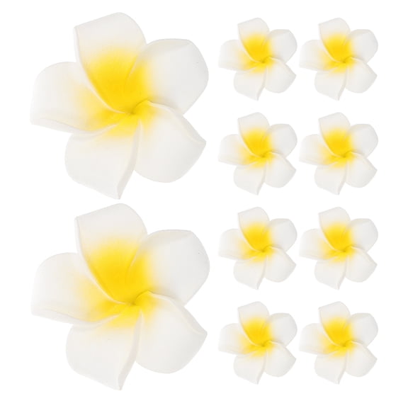 10 Pcs Artificial Flower Hair Clips Flower Hairpins Hawaiian Plumeria Hairpins For Holiday Bridal Hair Accessories Headwear For Woman Girls Kids
