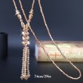 thumbnail image 3 of Collier Chandail Perle Cristal Pailleté Long Collier à Pampilles pour Femmes, 3 of 10