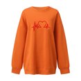 thumbnail image 3 of ICHUANYI Liquidación Moda de mujer Otoño Impreso Blusa suelta de manga larga Cuello redondo Casual Pullover Tops Sweatershirt ICHUANYI WER202308171185, 3 of 3