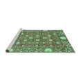 thumbnail image 2 of Ahgly Company Machine Washable Indoor Rectangle Abstract Turquoise Blue Modern Area Rugs, 5' x 7', 2 of 4