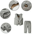 thumbnail image 2 of WOLLED 12M-6Y Toddler Boys' Long-Sleeved Gentleman Shirt + Double Vest + Pants +bow Tie Suit Kids Baby Birthday Party Dress Suit, 2 of 9