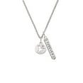 thumbnail image 2 of Delight Jewelry Silvertone Hummingbird Disc Silvertone Forever Bar Charm Necklace, 23", 2 of 4