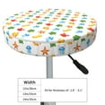 thumbnail image 2 of Uemuo Undersea Animals Pattern Round Bar Stool Seat Covers Washable Stool Cushion Slipcover Elastic Bar Chair Covers-, 2 of 7