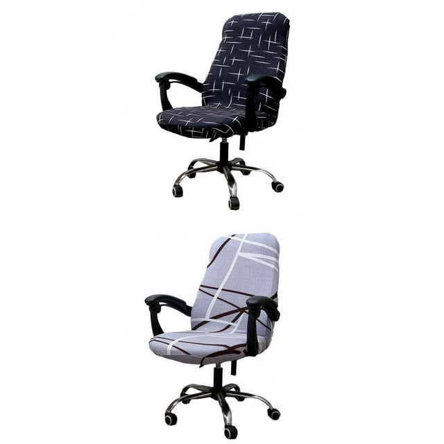 Almencla amleso 2x Computer Office Chair Cover Swivel Office Armchair Slipcover for Chair